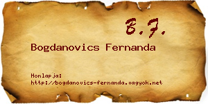 Bogdanovics Fernanda névjegykártya